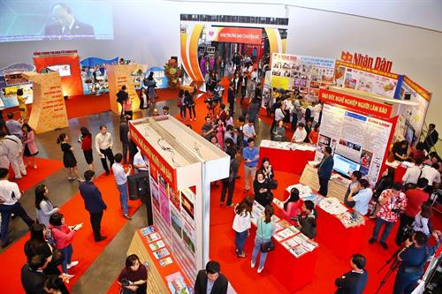 Quang cảnh Hội báo toàn quốc 2018. Ảnh: Minh Quyết – TTXVN Quang cảnh Hội báo toàn quốc 2018. Ảnh: Minh Quyết – TTXVN