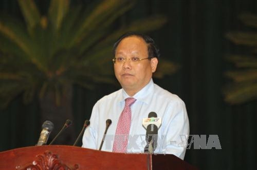 Đồng chí Tất Thành Cang, Phó Bí thư Thường trực Thành ủy Thành ủy Hồ Chí Minh phát biểu. Ảnh: Thanh Vũ - TTXVN Đồng chí Tất Thành Cang, Phó Bí thư Thường trực Thành ủy Thành ủy Hồ Chí Minh phát biểu. Ảnh: Thanh Vũ - TTXVN