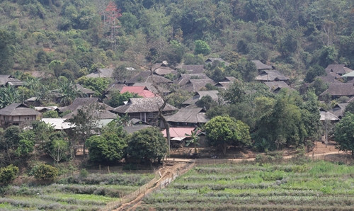 Bản làng người Thái ở Lai Châu.