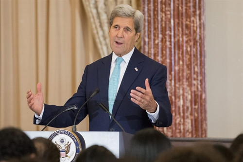 Trong ảnh (tư liệu): Ngoại trưởng Mỹ John Kerry phát biểu tại thủ đô Washington ngày 30/6. EPA/TTXVN