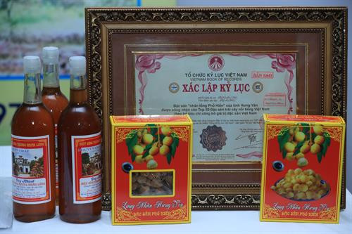 Nhãn lồng Hưng Yên đã được đăng ký bảo hộ nhãn hiệu hàng hóa là "Nhãn lồng Hưng Yên - Hương vị tiến vua" và được công nhận chỉ dẫn địa lý. Ảnh: Hoàng Hà