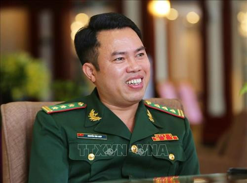 Thượng tá Nguyễn Văn Giáp, Trưởng phòng Phòng chống ma túy và tội phạm, Bộ đội Biên phòng tỉnh Hà Tĩnh. Ảnh: Doãn Tấn - TTXVN