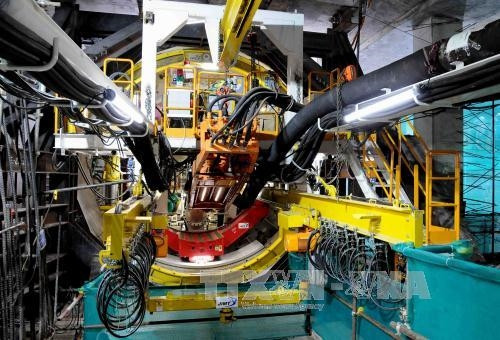 Hệ thống khoan ngầm TBM. Ảnh: An Hiếu - TTXVN
