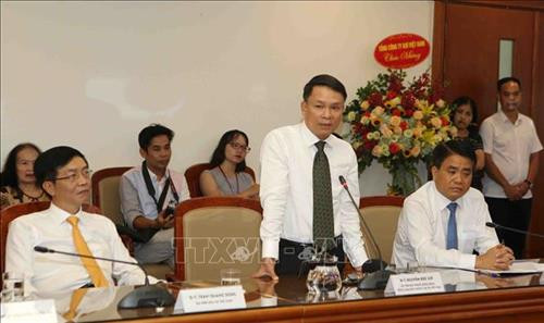Ủy viên Trung ương Đảng, Tổng Giám đốc Thông tấn xã Việt Nam Nguyễn Đức Lợi phát biểu tại buổi lễ. Ảnh: Thanh Tùng-TTXVN Ủy viên Trung ương Đảng, Tổng Giám đốc Thông tấn xã Việt Nam Nguyễn Đức Lợi phát biểu tại buổi lễ. Ảnh: Thanh Tùng-TTXVN