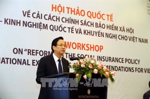 Bộ trưởng Bộ Lao động – Thương binh và Xã hội Đào Ngọc Dung khai mạc Hội thảo. Ảnh: Anh Tuấn – TTXVN