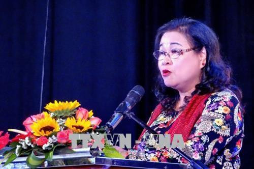 Bà Nguyễn Thị Ngọc Dung, Chủ tịch Hội hữu nghị Việt Nam – Pháp Thành phố Hồ Chí Minh, phát biểu tại lễ khai mạc Tuần lễ văn hóa hữu nghị Việt Nam – Pháp năm 2018. Ảnh : Thế Anh-TTXVN Bà Nguyễn Thị Ngọc Dung, Chủ tịch Hội hữu nghị Việt Nam – Pháp Thành phố Hồ Chí Minh, phát biểu tại lễ khai mạc Tuần lễ văn hóa hữu nghị Việt Nam – Pháp năm 2018. Ảnh : Thế Anh-TTXVN