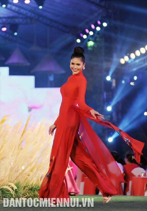 Đông đảo các nghệ sỹ cùng trình diễn các bộ sưu tập Áo dài với các màu sắc và họa tiết độc đáo