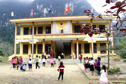 Trường tiểu học Yên Hợp, xã Thượng Hóa được xây dựng khang trang