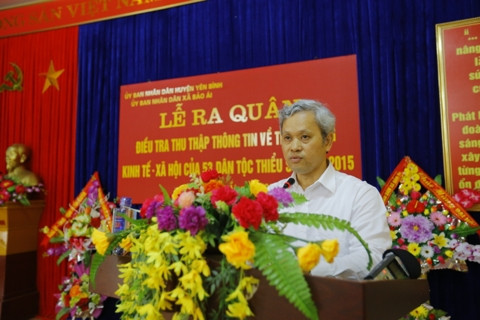 Tổng Cục trưởng Tổng cục Thống kê Nguyễn Bích Lâm phát biểu tại Lễ ra quân. Tổng Cục trưởng Tổng cục Thống kê Nguyễn Bích Lâm phát biểu tại Lễ ra quân.