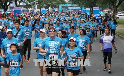 Các vận động viên tham gia Giải Marathon Thành phố Hồ Chí Minh 2018. Ảnh: Quang Nhựt – TTXVN