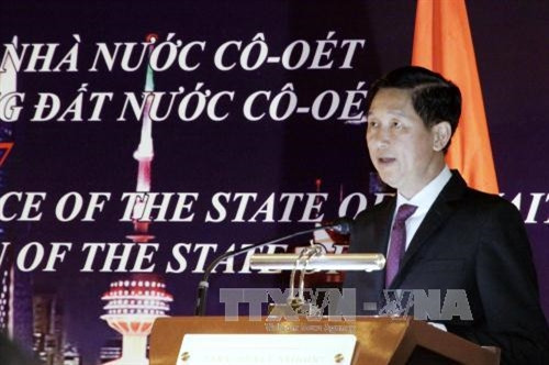 Phó Chủ tịch UBND Thành phố Hồ Chí Minh Trần Vĩnh Tuyến phát biểu tại lễ kỷ niệm. Ảnh: Thế Anh - TTXVN