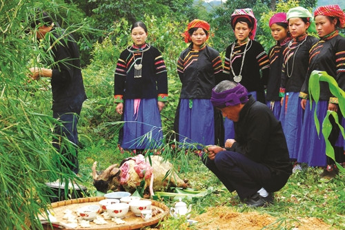 Lễ cúng bắt đầu