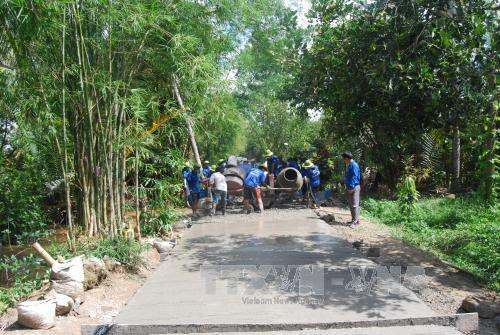 Chiến sĩ tình nguyện “Mùa hè xanh” chung tay xây dựng nông thôn mới ảnh 3 Chiến sĩ tình nguyện “Mùa hè xanh” chung tay xây dựng nông thôn mới ảnh 3