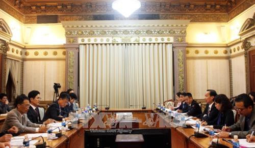 Quang cảnh buổi làm việc. Ảnh: Xuân Khu - TTXVN Quang cảnh buổi làm việc. Ảnh: Xuân Khu - TTXVN