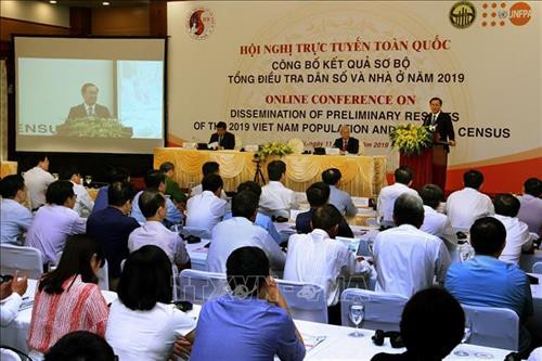 Hội nghị trực tuyến toàn quốc công bố kết quả sơ bộ tổng điều tra dân số và nhà ở năm 2019. Ảnh: Nguyễn Văn Dân - TTXVN Hội nghị trực tuyến toàn quốc công bố kết quả sơ bộ tổng điều tra dân số và nhà ở năm 2019. Ảnh: Nguyễn Văn Dân - TTXVN