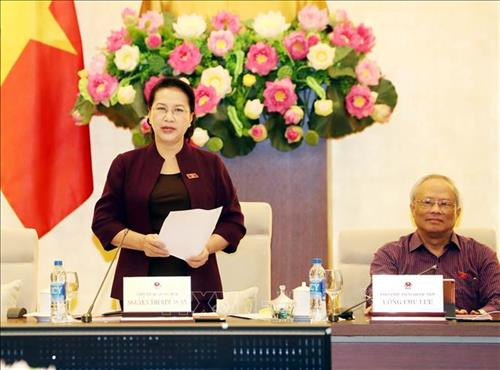 Chủ tịch Quốc hội Nguyễn Thị Kim Ngân chủ trì và phát biểu bế mạc Phiên họp thứ 35 của Ủy ban Thường vụ Quốc hội. Ảnh: Trọng Đức - TTVN Chủ tịch Quốc hội Nguyễn Thị Kim Ngân chủ trì và phát biểu bế mạc Phiên họp thứ 35 của Ủy ban Thường vụ Quốc hội. Ảnh: Trọng Đức - TTVN