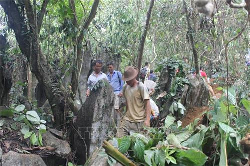 Nhiều người dân nghe theo tin đồn lên núi đào bới để tìm đá quý. Ảnh: Tuấn Anh-TTXVN Nhiều người dân nghe theo tin đồn lên núi đào bới để tìm đá quý. Ảnh: Tuấn Anh-TTXVN