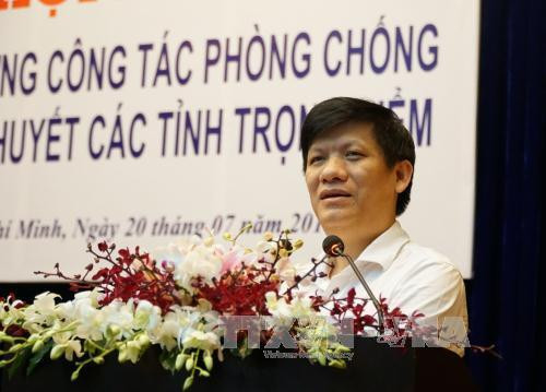 Thứ trưởng Bộ Y tế Nguyễn Thanh Long phát biểu tại Hội nghị. Ảnh: Phương Vy- TTXVN Thứ trưởng Bộ Y tế Nguyễn Thanh Long phát biểu tại Hội nghị. Ảnh: Phương Vy- TTXVN