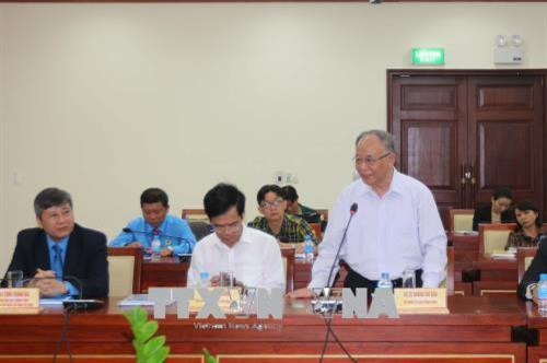 Giáo sư, Tiến sĩ Hoàng Chí Bảo phát biểu tại Hội thảo. Ảnh: Thanh Vũ-TTXVN Giáo sư, Tiến sĩ Hoàng Chí Bảo phát biểu tại Hội thảo. Ảnh: Thanh Vũ-TTXVN