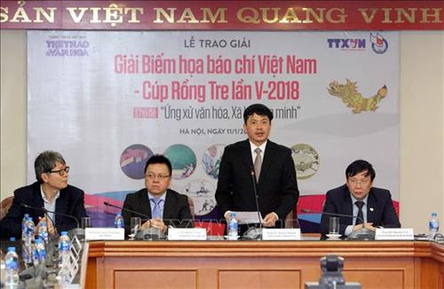 Ông Lê Xuân Thành, Tổng Biên tập báo Thể thao và Văn hóa (Thông tấn xã Việt Nam) phát biểu. Ảnh: Quang Quyết-TTXVN Ông Lê Xuân Thành, Tổng Biên tập báo Thể thao và Văn hóa (Thông tấn xã Việt Nam) phát biểu. Ảnh: Quang Quyết-TTXVN