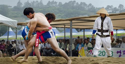 Môn "Đấu vật" truyền thống là Di sản Văn hóa thế giới chung đầu tiên cho cả Hàn Quốc và Triều Tiên Môn "Đấu vật" truyền thống là Di sản Văn hóa thế giới chung đầu tiên cho cả Hàn Quốc và Triều Tiên