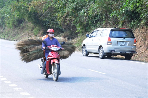 Thương lái từ thành phố Bắc Kạn vào Mỹ Thanh để thu mua chít.