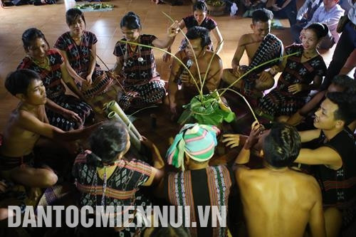 Lễ cầu phúc, tạo lửa cho nhà mới. Ảnh: Hồ Cầu Lễ vật gồm: dê, lợn, gà trống, xôi, cá… được đặt trên mâm để cúng Giàng trời, Giàng nhà cửa và tổ tiên. Ảnh: Hồ Cầu Mọi người cùng múa hát trong ngôi nhà mới như là những lời chúc phúc cho gia chủ gặp nhiều may mắn. Ảnh: Hồ Cầu Kết thúc buổi lễ, người Tà Ôi tập trung ăn uống.... Ảnh: Hồ Cầu