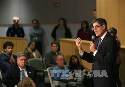 Ảnh (tư liệu): Bộ trưởng Tài chính Mỹ Jack Lew phát biểu tại hội nghị ở Bắc Virginia, bang Virginia ngày 23/11/2015. AFP/TTXVN