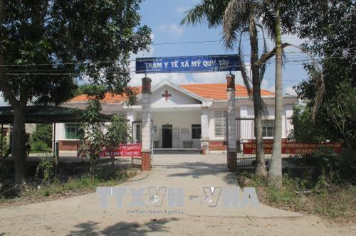Trạm y tế xã biên giới Mỹ Quý Tây (Đức Huệ, Long An) được đầu tư xây dựng khang trang. Ảnh: Bùi Giang-TTXVN