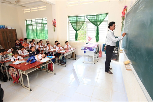 Một giờ học trên lớp của Yến Nhi.