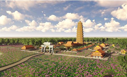 Mô hình Đại bảo tháp và Thiền viện trúc lâm Tháp Mười đặt tại khu di tích Gò Tháp thuộc xã Tân Kiều, huyện Tháp Mười, tỉnh Đồng Tháp. Ảnh: Chương Đài - TTXVN Mô hình Đại bảo tháp và Thiền viện trúc lâm Tháp Mười đặt tại khu di tích Gò Tháp thuộc xã Tân Kiều, huyện Tháp Mười, tỉnh Đồng Tháp. Ảnh: Chương Đài - TTXVN