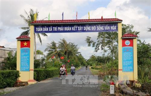 Tuyến đường giao thông nông thôn tại xã Trí Phải, huyện Thới Bình, tỉnh Cà Mau đạt chuẩn theo tiêu chí xây dựng nông thôn mới. Ảnh: Kim Há - TTXVN Tuyến đường giao thông nông thôn tại xã Trí Phải, huyện Thới Bình, tỉnh Cà Mau đạt chuẩn theo tiêu chí xây dựng nông thôn mới. Ảnh: Kim Há - TTXVN