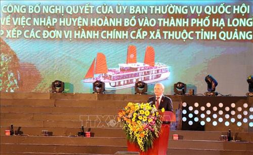 Phó Chủ tịch Quốc hội Uông Chu Lưu dự và phát biểu chỉ đạo tại buổi lễ. Ảnh: Văn Đức – TTXVN Phó Chủ tịch Quốc hội Uông Chu Lưu dự và phát biểu chỉ đạo tại buổi lễ. Ảnh: Văn Đức – TTXVN