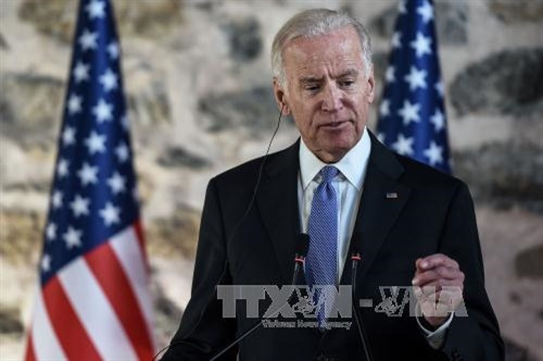 Phó Tổng thống Mỹ Joe Biden tuyên bố Mỹ sẽ quét sạch IS ở Syria và Iraq. Ảnh: AFP/TTXVN