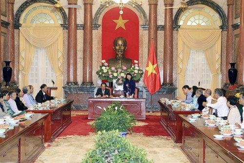 Quang cảnh buổi gặp mặt. Ảnh: Phạm Kiên - TTXVN