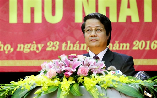 Ông Hoàng Dân Mạc, Bí thư Tỉnh ủy, Chủ tịch HĐND tỉnh Phú Thọ khóa XVII tái đắc cử chức vụ Chủ tịch HĐND tỉnh khóa XVIII, nhiệm kỳ 2016-2021. Ảnh: Trung Kiên – TTXVN.