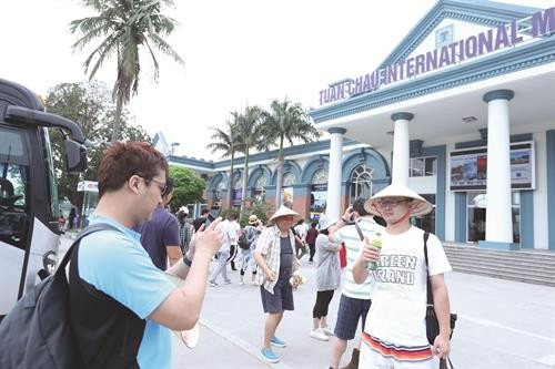 Theo Tổng cục Thống kê (Bộ Kế hoạch và Đầu tư), những tháng đầu năm 2017, vịnh Hạ Long là một trong hai địa điểm tham quan có sức hút đặc biệt của du khách Trung Quốc. Biểu diễn cá heo, hải cẩu, sư tử biển tại Khu vui chơi giải trí quốc tế Tuần Châu - Hạ Long. Vịnh Hạ Long có phong cảnh tuyệt đẹp, là một điểm du lịch hấp dẫn với du khách trong nước và quốc tế. Hạ Long có nhiều khách sạn đạt tiêu chuẩn quốc tế: 4 sao, 5 sao... nằm trên bờ vịnh Hạ Long xinh đẹp. Khách du lịch tham quan vịnh Hạ Long bằng thủy phi cơ. Đảo Mắt Rồng trên vịnn Hạ Long, một điểm đến ẩn giấu nhiều điều kỳ thú, thu hút sự tò mò của không ít nhóm bạn trẻ. Vinpearl Hạ Long Bay Resort - khu nghỉ dưỡng biển 5 sao lớn nhất,miền Bắc với bốn mặt hướng biển độc đa. Quý 1/2017, vịnh Hạ Long đã đón 943.923 lượt khách tham quan, trong đó có 804.939 lượt khách quốc tế. Khu biệt thự nghỉ dưỡng Tuần Châu. Với kiến trúc hiện đại, cầu Bãi Cháy đem lại một nét kiến trúc mới và lãng mạn, góp phần tô điểm và tôn thêm vẻ đẹp cho vịnh Hạ Long. Du khách nước ngoài có ấn tượng tốt khi tham quan, chiêm ngưỡng vịnh Hạ Long. Hang Sửng Sốt được ví như một nhà hát Opera trên vịnh Hạ Long.