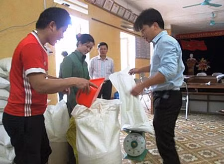 UBND tỉnh yêu cầu các huyện, thị xã ngay sau khi tiếp nhận gạo phải kịp thời triển khai tổ chức cấp, phát gạo theo đúng trình tự, thủ tục và danh sách hỗ trợ gạo đã được duyệt. Ảnh: yenbai.gov.vn