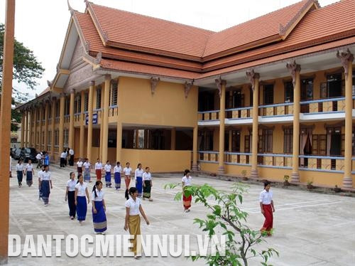 Một trong những cơ sở đào tạo tiếng Khmer tại Sóc Trăng. Ảnh: Chanh Đa Một trong những cơ sở đào tạo tiếng Khmer tại Sóc Trăng. Ảnh: Chanh Đa