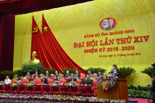 Quang cảnh Đại hội Đại biểu Đảng bộ tỉnh Quảng Ninh lần thứ XIV, nhiệm kỳ 2015 - 2020. Ảnh: Nhan Sáng-TTXVN Quang cảnh Đại hội Đại biểu Đảng bộ tỉnh Quảng Ninh lần thứ XIV, nhiệm kỳ 2015 - 2020. Ảnh: Nhan Sáng-TTXVN