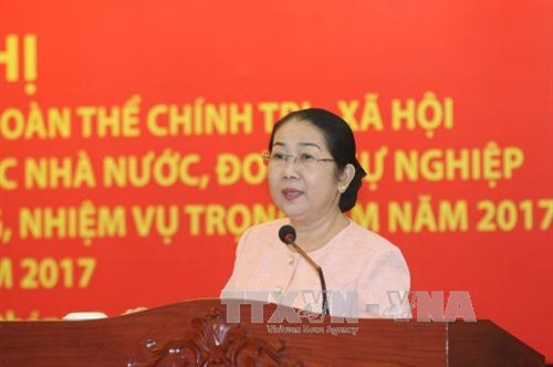 Phó Bí thư Thành ủy Nguyễn Thị Dung phát biểu tại Hội nghị. Ảnh: Thanh Vũ – TTXVN Phó Bí thư Thành ủy Nguyễn Thị Dung phát biểu tại Hội nghị. Ảnh: Thanh Vũ – TTXVN