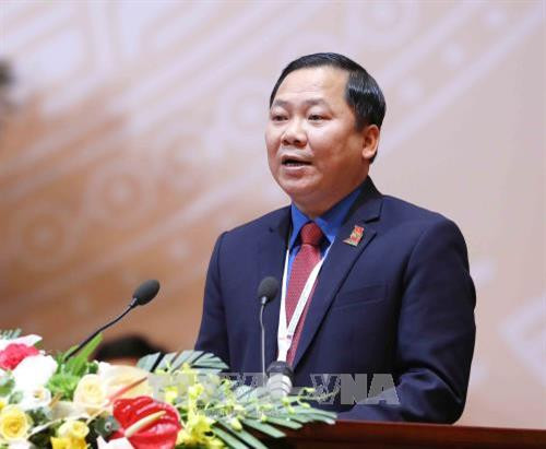 Bí thư Trung ương Đoàn Nguyễn Phi Long trình bày diễn văn khai mạc tại Đại hội. Ảnh: TTXVN Bí thư Trung ương Đoàn Nguyễn Phi Long trình bày diễn văn khai mạc tại Đại hội. Ảnh: TTXVN