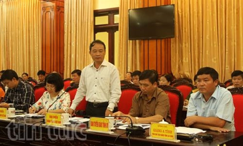 Phó Tổng Giám đốc Thông tấn xã Việt Nam Lê Duy Truyền phát biểu tại cuộc họp. Ảnh: Việt Hoàng- TTXVN