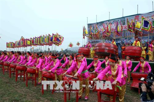 Màn trống khai hội năm 2018. Ảnh: Quý Trung - TXVN