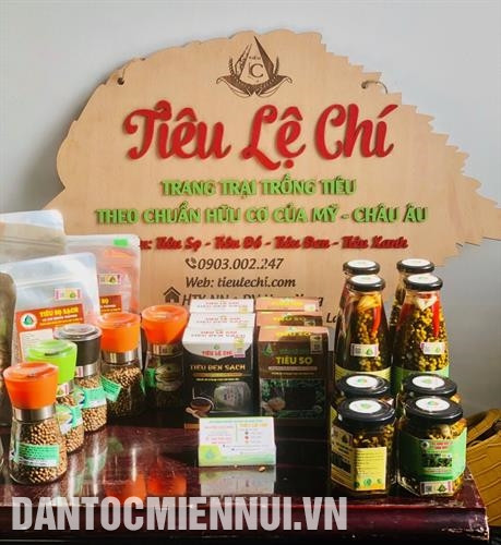 Hồ tiêu Lệ Chí đang từng bước khẳng định thương hiệu trên thị trường. Ảnh: Hồng Điệp