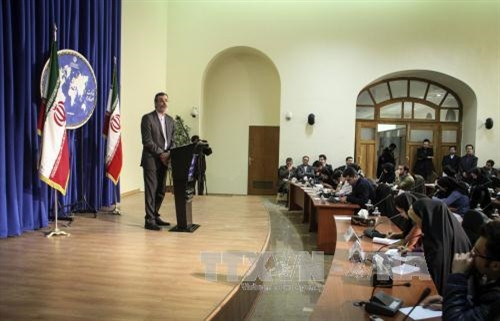 Ảnh (tư liệu): Phát ngôn viên Hossein Jaber Ansari trong một buổi họp báo tại Tehran ngày 4/1. THX/TTXVN