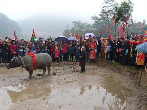 Nghi lễ xuống đồng với đường cày đầu tiên, mong muốn vạn vật sinh sôi, mùa màng tươi tốt.
