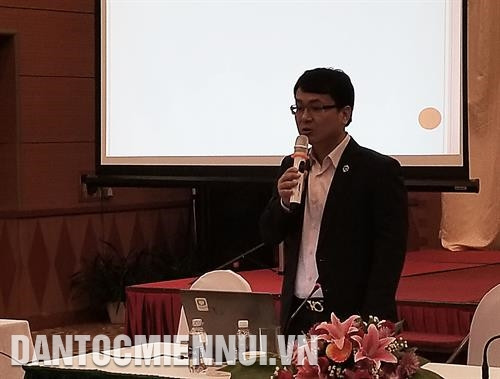 Đồng chí Hà Việt Quân, Phó vụ trưởng Vụ Hợp tác quốc tế (UBDT) phát biểu tại hội thảo. Ảnh: Hoàng Tâm Đồng chí Hà Việt Quân, Phó vụ trưởng Vụ Hợp tác quốc tế (UBDT) phát biểu tại hội thảo. Ảnh: Hoàng Tâm