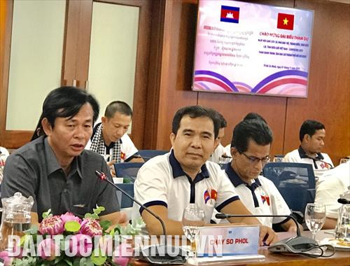 Ông Chay Sophol, Phó Quốc vụ khanh Bộ Thông tin Campuchia phát biểu tại buổi giao lưu