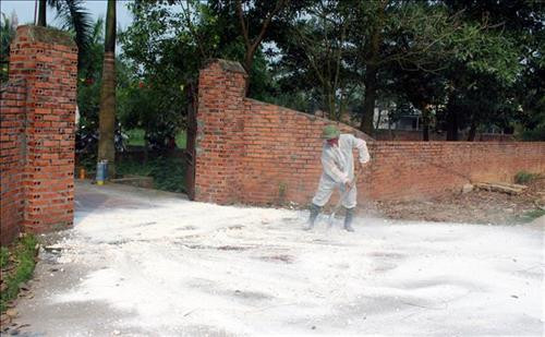 Xử lý môi trường ở vùng bị nhiễm dịch tả lợn châu Phi. Ảnh: TTXVN Xử lý môi trường ở vùng bị nhiễm dịch tả lợn châu Phi. Ảnh: TTXVN